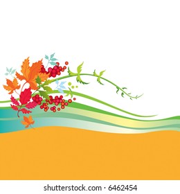 Background with autumn leaves.