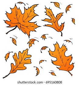 background of autumn leaves