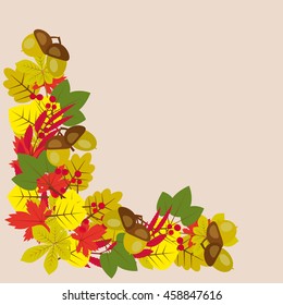 background with autumn leaves, colorful leaves