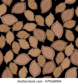 background with autumn leaves of elm