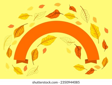 Background with autumn leaves. Illustration with various foliage.