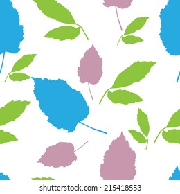 background with autumn leaves on a white background. pastel leav