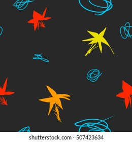 Background autumn leaves. Seamless pattern with autumn leaves