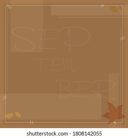 background with autumn leaves in September