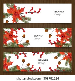 Background of autumn leaves in shape for greeting cards.