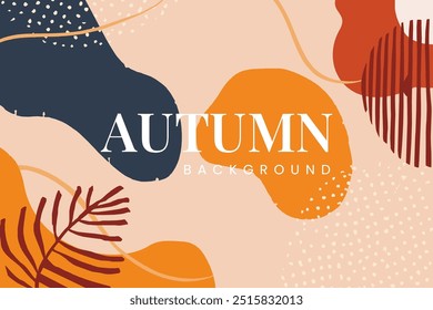 Background Autumn leaves uses this abstract artwork in warm tones of orange, beige, and charcoal. Ideal for capturing the coziness and elegance of the fall season