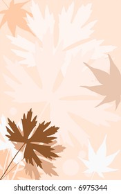 background with autumn leaves (vector)