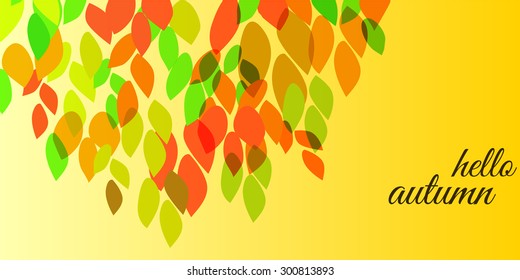 Background, autumn leaves, vector, banner, illustration