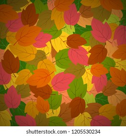 Background with autumn leaves. Vector illustration
