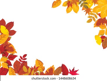 background of autumn leaves vector illustration.
