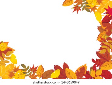 Background of autumn leaves, vector illustration.