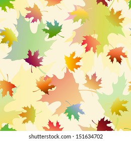 background with autumn leaves, vector illustration