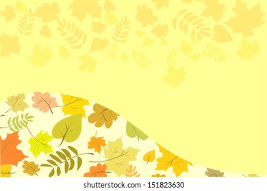 background of autumn leaves, vector illustration