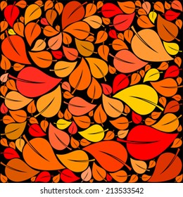 Background with autumn leaves. vector illustration 