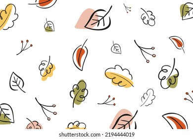 Background with autumn leaves. vector illustration