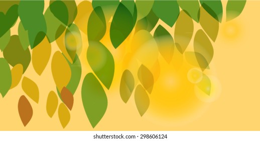 Background autumn, autumn leaves, vector illustration