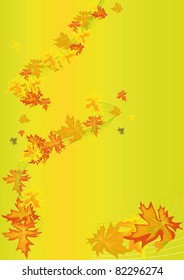 background from autumn maple leaf
