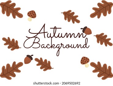 background with autumn theme on white background