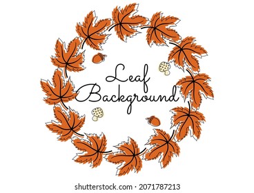 fondo con tema de otoño sobre fondo blanco