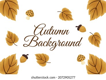 background with autumn theme on white background