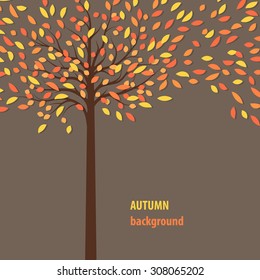 fondo con árbol de otoño para el texto