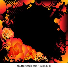 Background with autumnal leaves. Vector.