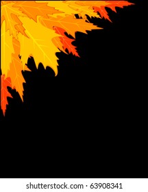 Background with autumnal leaves. Vector.