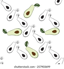 background avocado vector sketch health