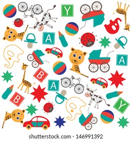 The background of babies stuff.