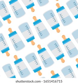 background of baby bottles milk vector illustration design