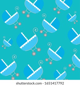 background of baby carts transportation vector illustration design