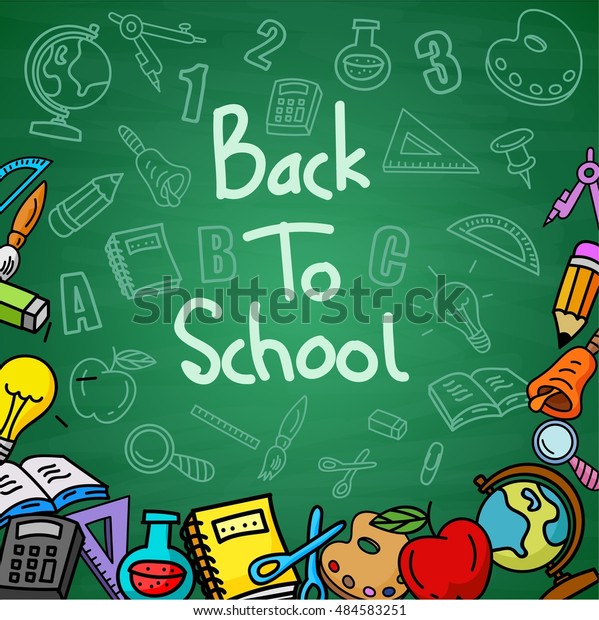 Background Back School Stock Vector Royalty Free