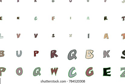 Background or backdrop, alphabets letters colorful, good for design texture. Cartoon style vector.