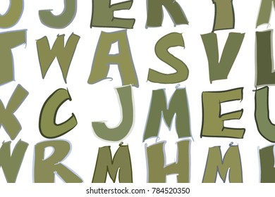 Background or backdrop, alphabets letters colorful, good for design texture. Cartoon style vector.