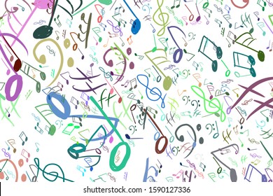 Background or backdrop, musical note tone chromatic scale, for design texture. Wallpaper, digital, artwork & concept.