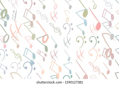 Background or backdrop, musical note tone chromatic scale, for design texture. Wallpaper, digital, artwork & concept.