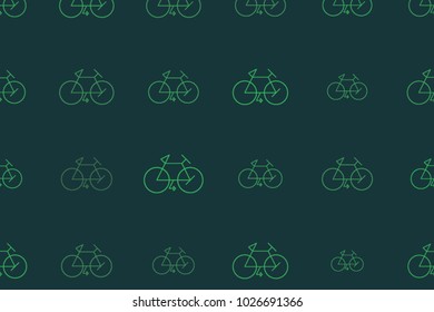 Background or backdrop, outline of bicycle hand drawn, good for design texture. Cartoon style vector.