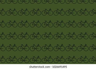 Background or backdrop, outline of bicycle hand drawn, good for design texture. Cartoon style vector.