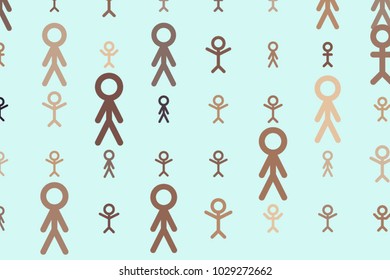 Background or backdrop, sign of people or human hand drawn, good for design texture. Cartoon style vector.