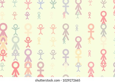 Background or backdrop, sign of people or human hand drawn, good for design texture. Cartoon style vector.