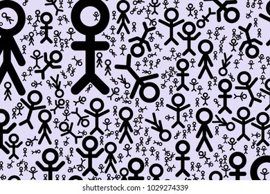 Background or backdrop, sign of people or human hand drawn, good for design texture. Cartoon style vector.