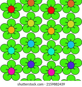 Background backdrop vector wallpaper illustration texture fabric pattern striped graphic lines Stars flowers isolated design art style beautiful and colorful