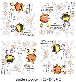 fondo con bacterias como símbolo del virus
