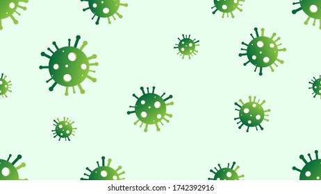 Background from bacteria. Virus. Seamless. Illustration. Coronavirus.