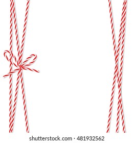 Background With Bakers Twine Bow And Ribbons