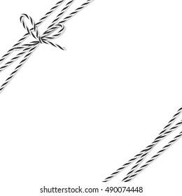 Background with bakers twine bow and ribbons