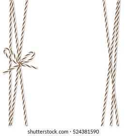 Background with bakers twine bow and ribbons