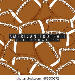 Background of the ball for American football close-up with a place for your inscription