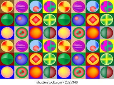 background with ball decoration