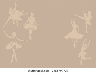 background with ballet dancers with a nice soft contrast of colors 